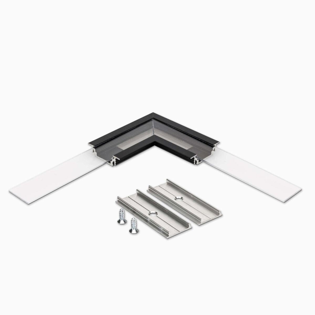 90 Grad Ecke, schwarz für Alu Profil F, klare Abde, 7,40 €