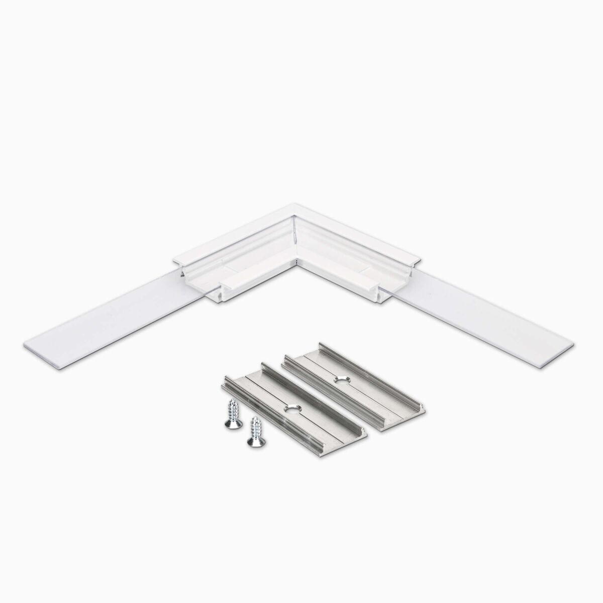 90 Grad Ecke, weiß für Alu Profil F, klare Abdecku, 7,40 €