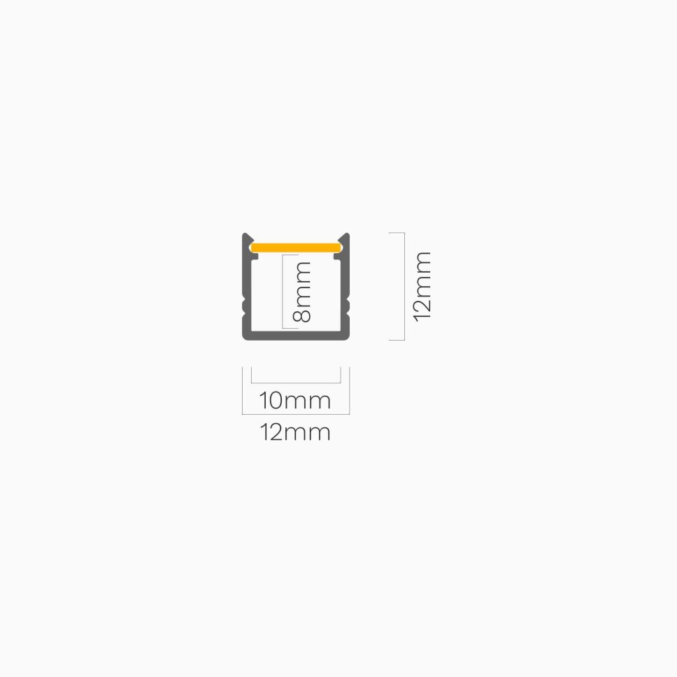 schwarze Alu Leiste für LED Streifen, opale Abd, 1, 12,00 €