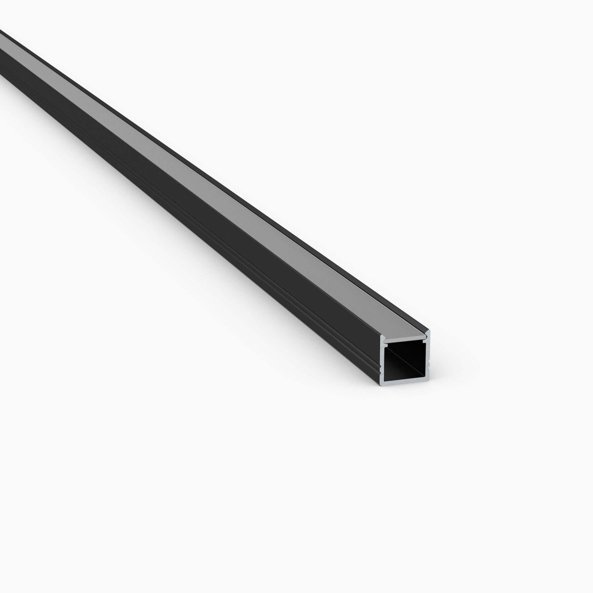 LED Alu Profil in schwarz, kleine Breite satiniert, 12,00 €