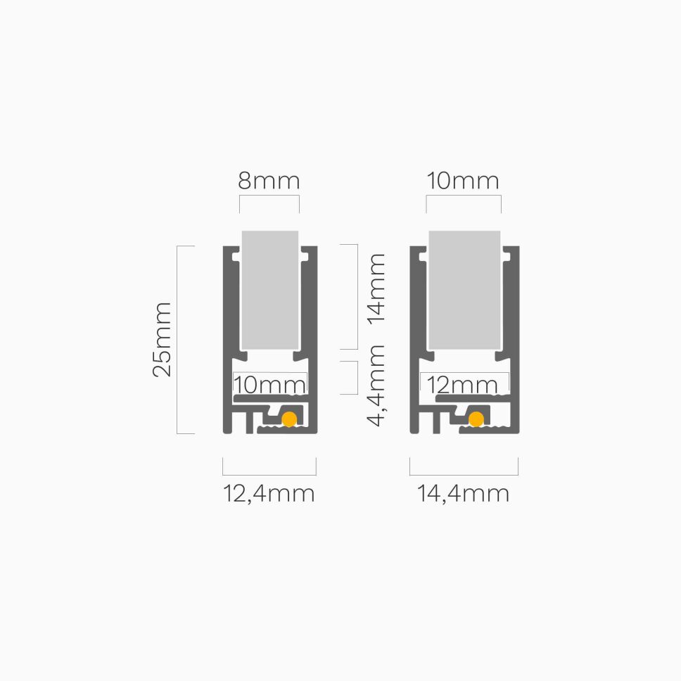 Glaskanten-Profil für Glaskanten mit 10mm Dicke, 2, 42,50 €