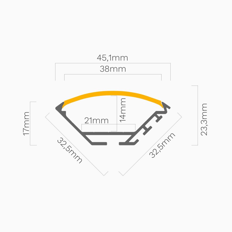 LED Alu Profil KOPRO-R, inkl. runder Abdeckung, 30, 72,00 €
