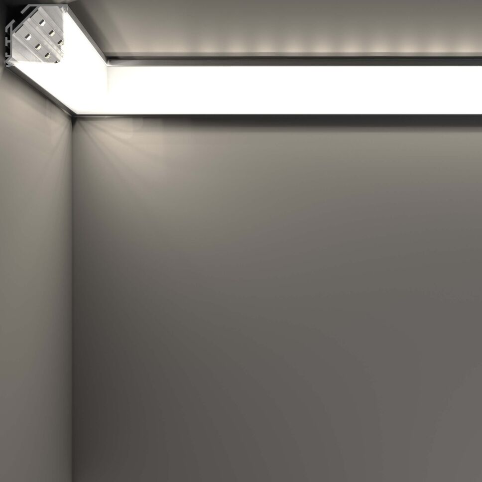 LED Alu Profil KOPRO-E, inkl. eckiger Abdeckung, 3, 82,50 €