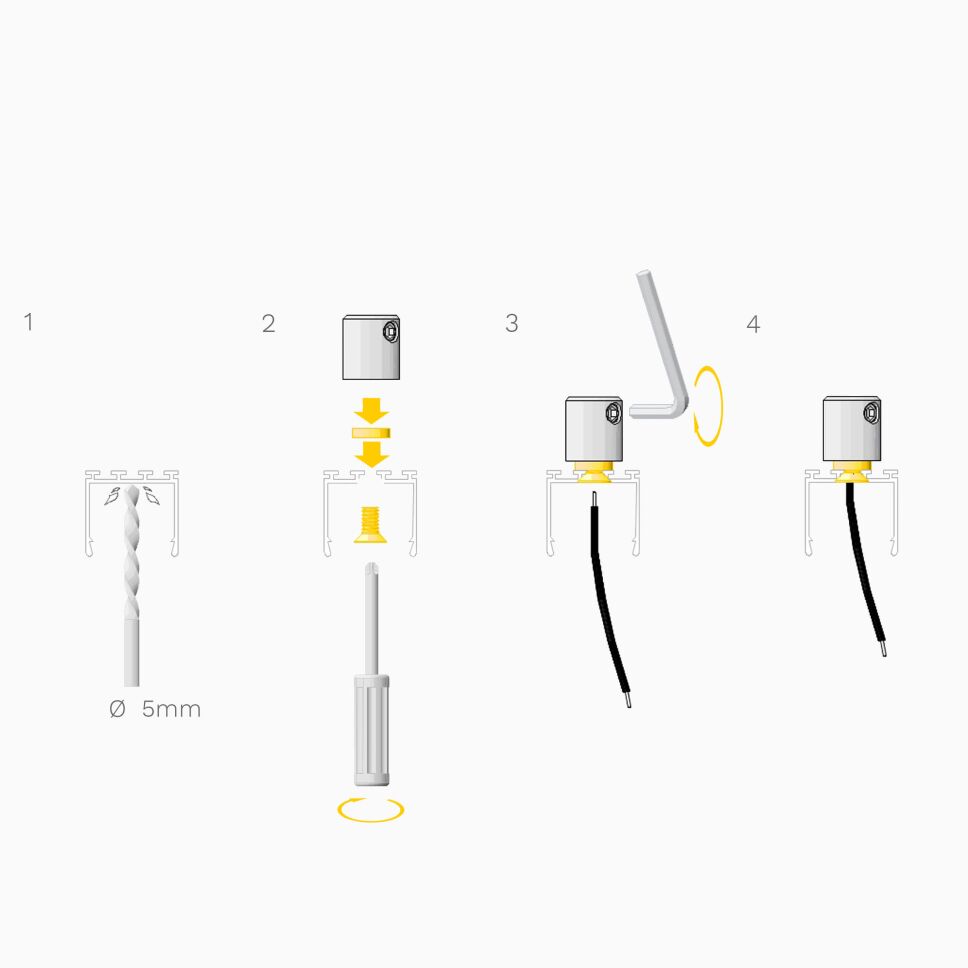 Befestiger für LED Alu Profile zum Bauen von Lampe, 7,90 €