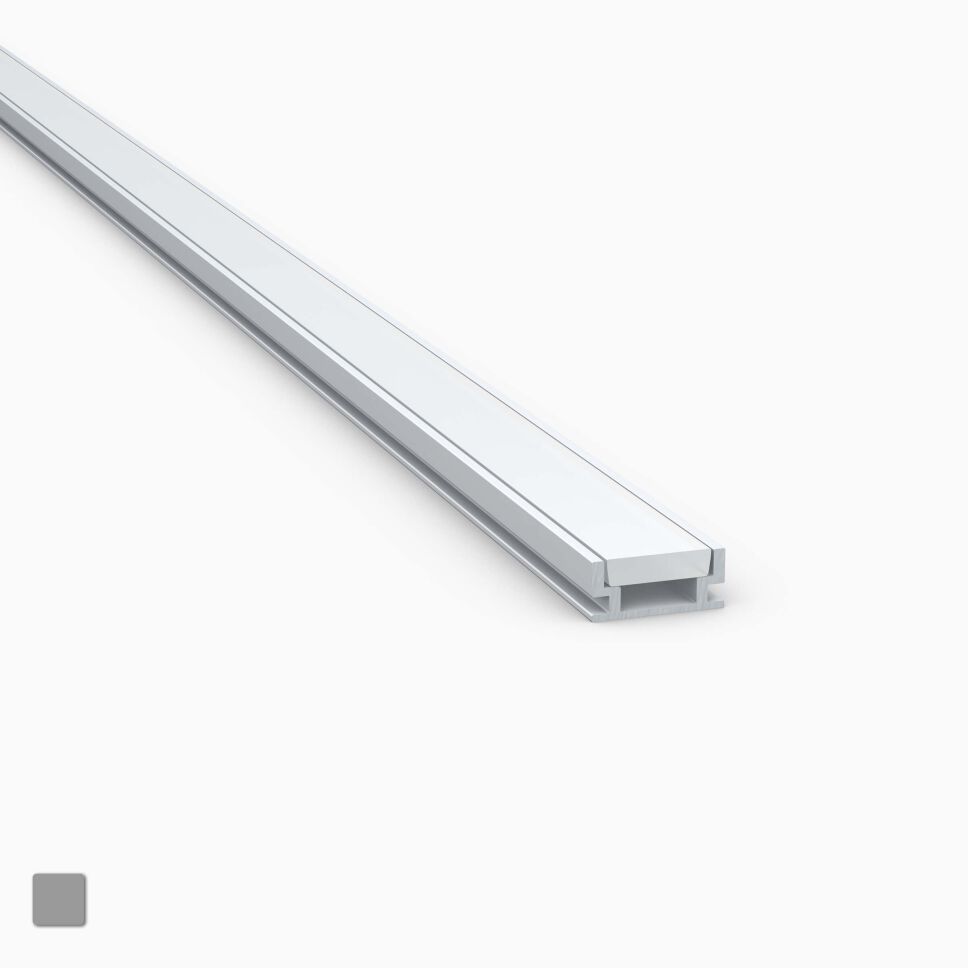 LED Alu Profil HR in Kombination mit einem COB LED Streifen. COB LED Streifen ist ausgeschaltet