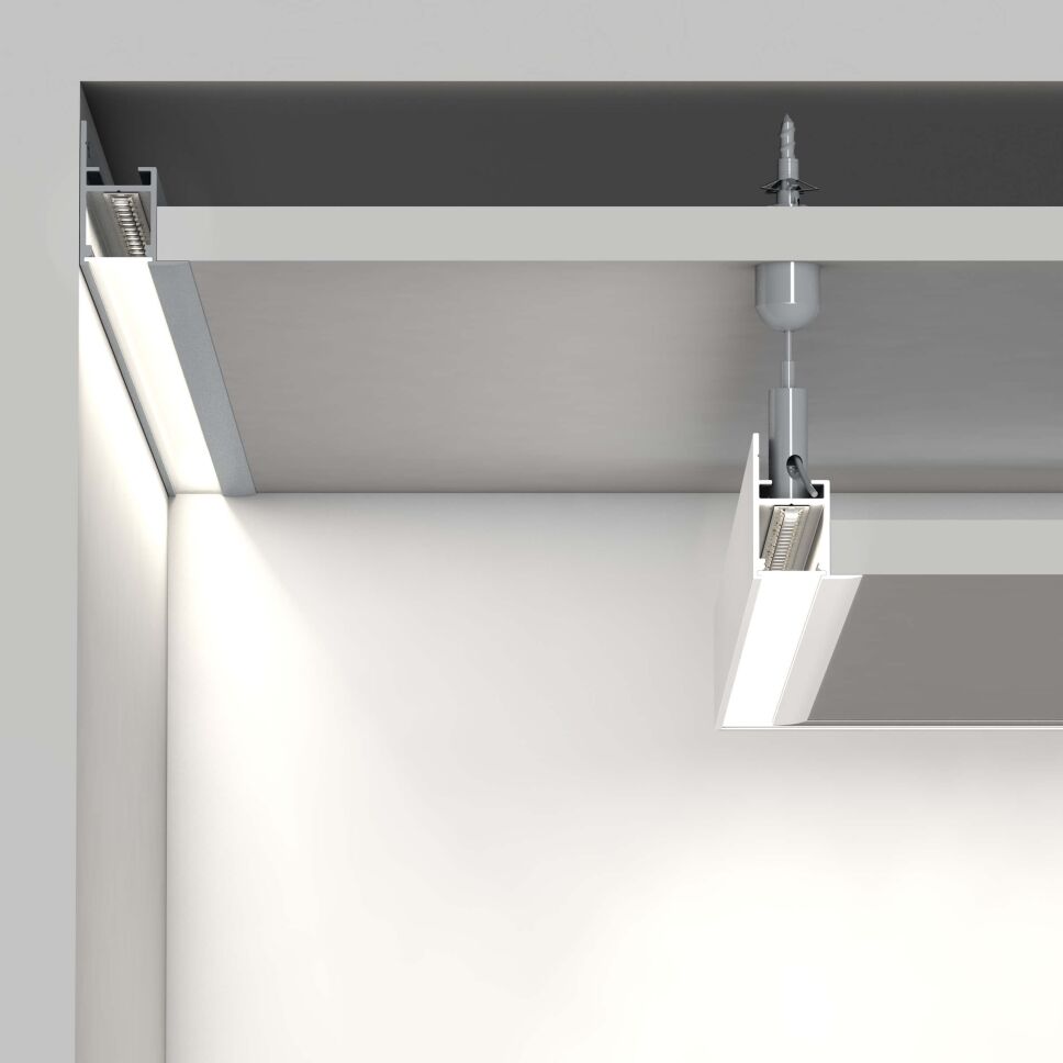 LED Alu Flügelprofil einseitig mit satinierter Abd, 25,00 €