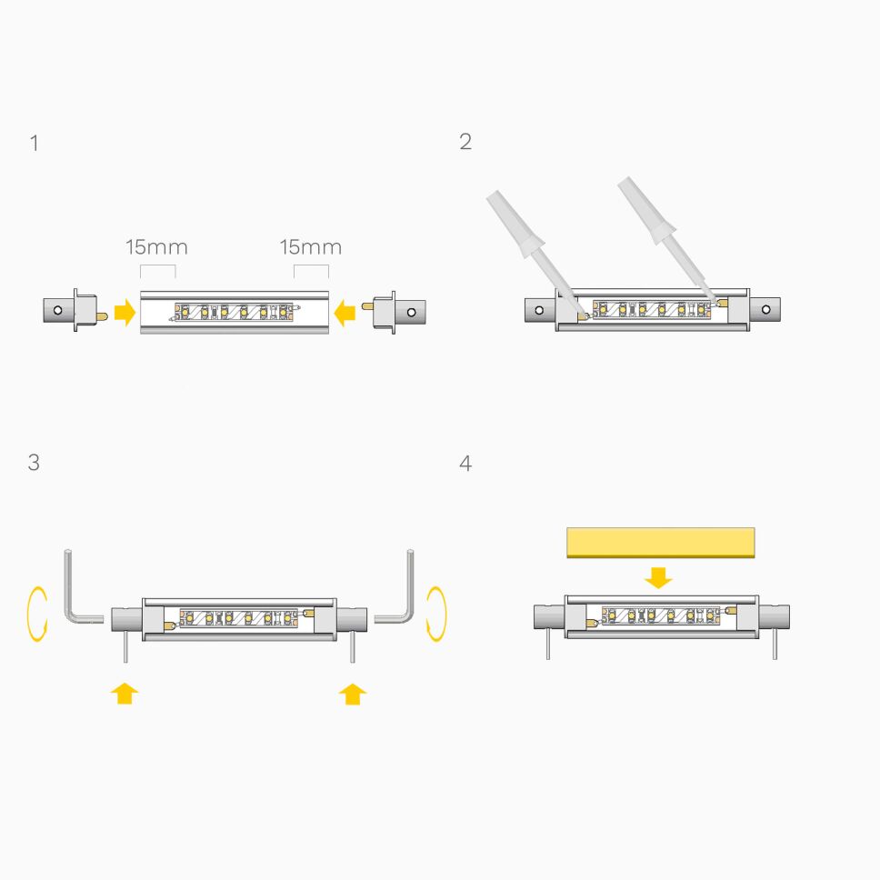 Endkappe mit Stromversorgung für LED Alu Profil SK, 4,60 €