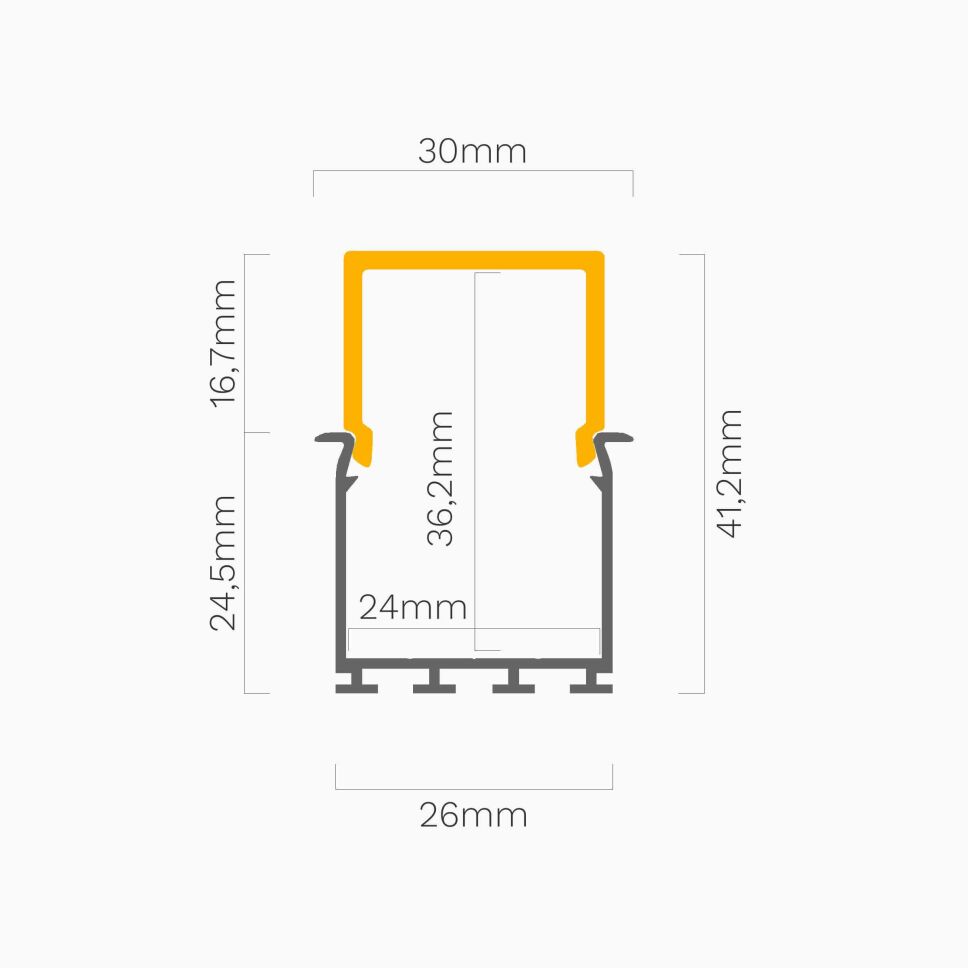 LED Alu Profil LOKOM-E eloxiert, 250cm inkl. opale, 68,50 €