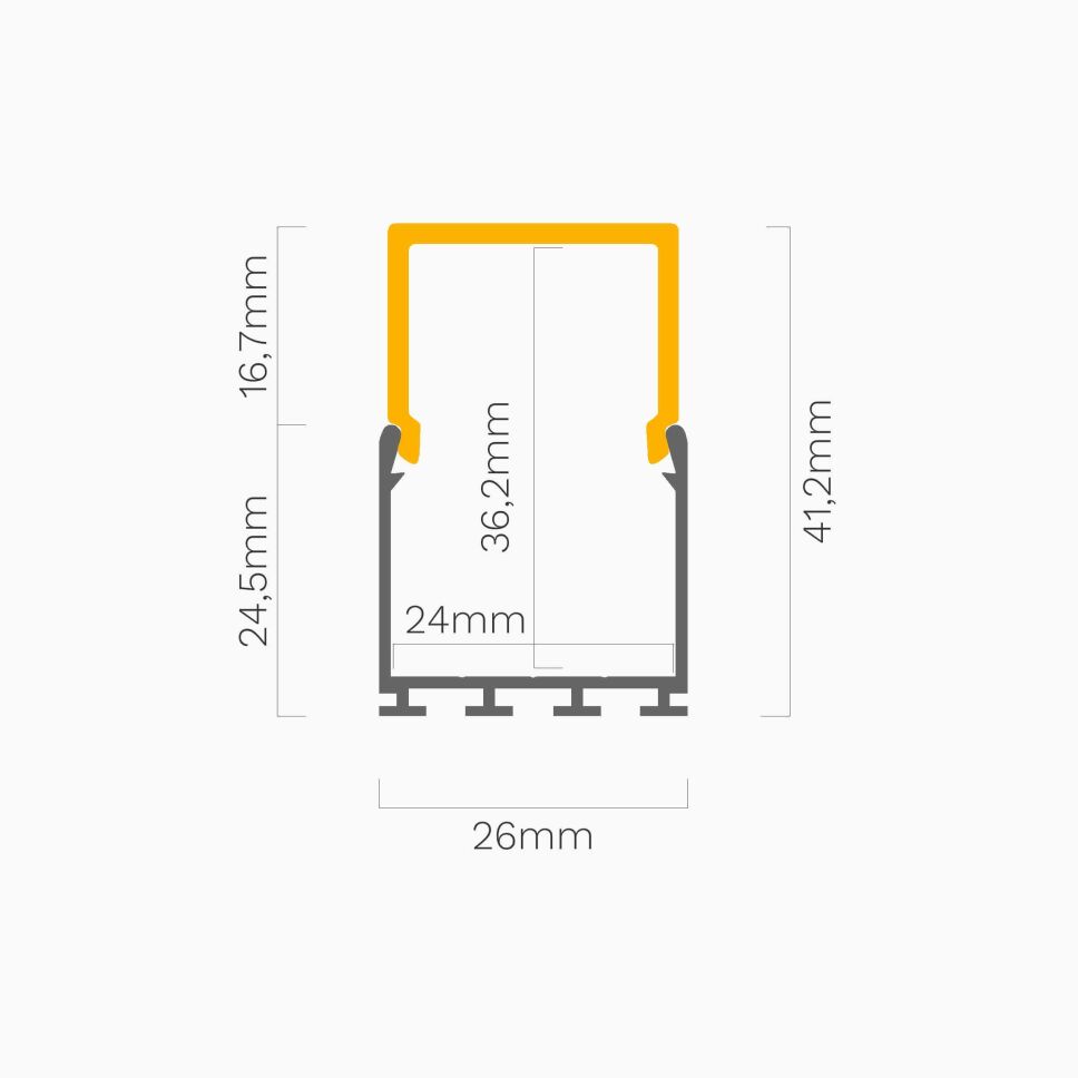 Profil LIPOD mit herausstehender satinierter Abd, , 72,25 €