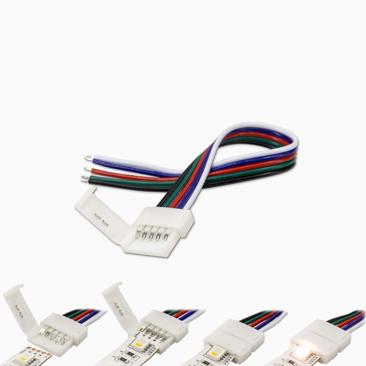 einseitiger Schnellverbinder für RGBW LED Streifen, 1,99 €