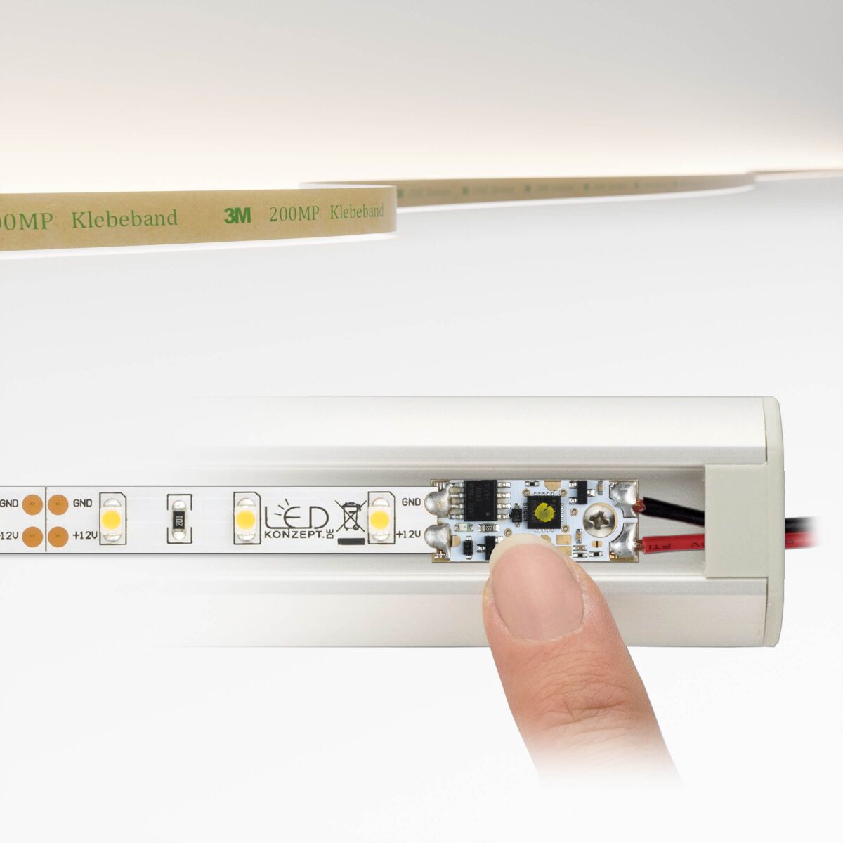 LED Streifen 12V neutralweiß 4W/m, 200cm, mit Dimm, 30,40 €