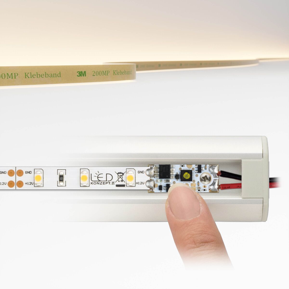 LED Streifen 12V warmweiß 4W/m, 3000K, 50cm, mit D, 21,20 €